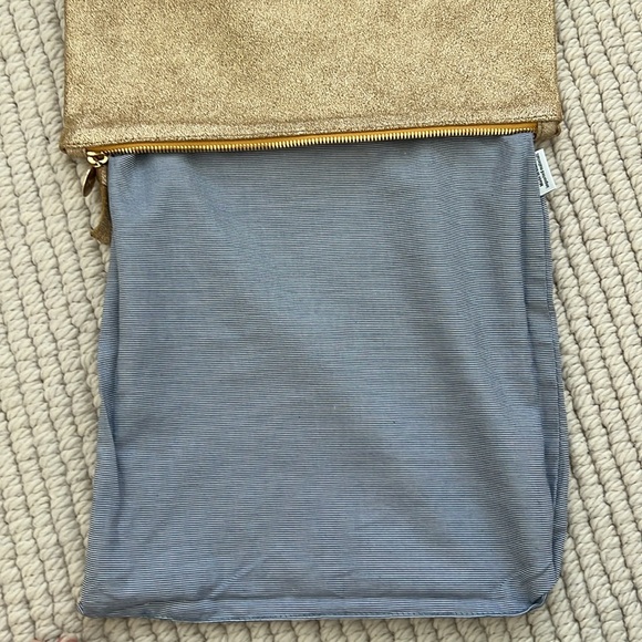 Clare V. Gold metallic fold over clutch - Picture 7 of 7